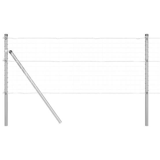Poteau de clôture Acier galvanisé Gris 3,2 x 3,2 x 120 cm, Poids :53kg - PANGIVO - Image 2