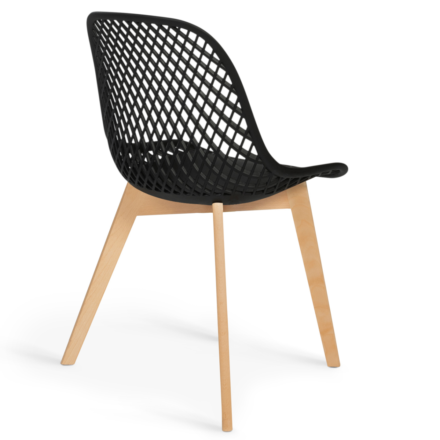 Lot de 4 chaises MANDY noires pour salle à manger - Image 4