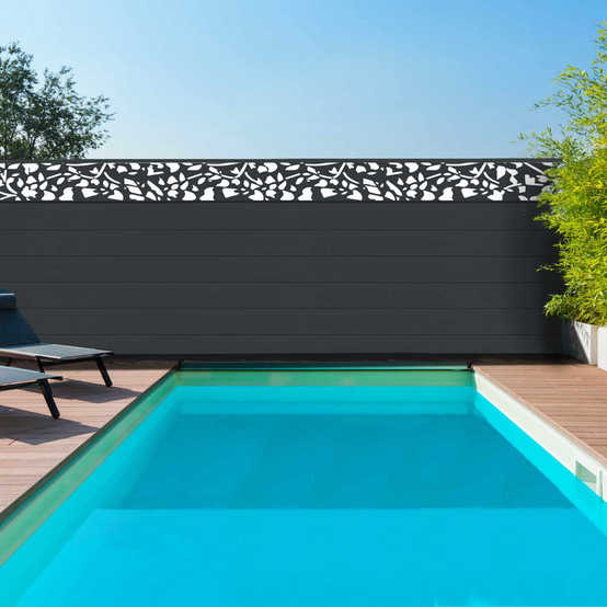 Brise vue occultant 1,5 x 10 M effet lames de clôture motifs FLOWER 160 gr/m² - Image 3