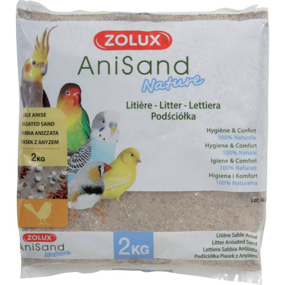 Zolux - Sable Anisand nature Litière 2 kg pour oiseaux - Image 2