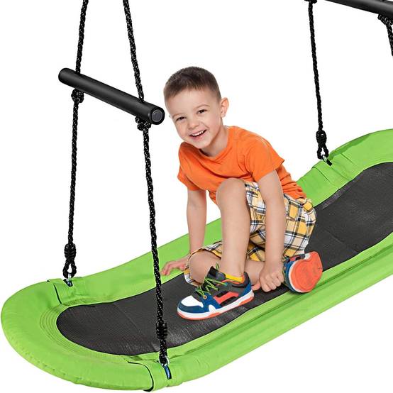 Balançoire de surf réglable en hauteur 100-160cm structure en métal avec poignées - Image 1