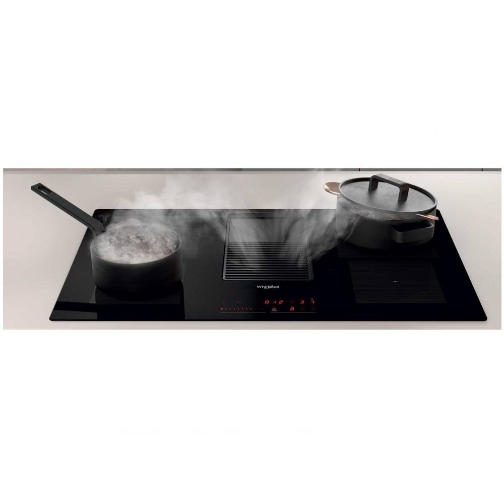 Table de cuisson aspirante induction 83cm 4 feux 7500w noir WVH92K/1 Whirlpool - Image 4