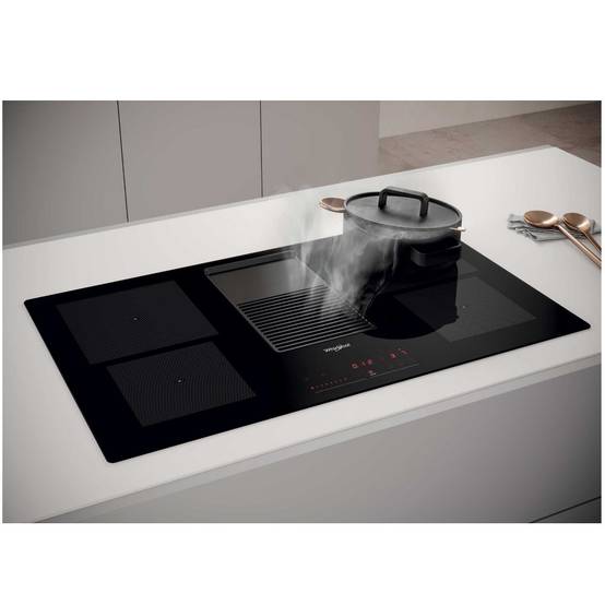 Table de cuisson aspirante induction 83cm 4 feux 7500w noir WVH92K/1 Whirlpool - Image 3