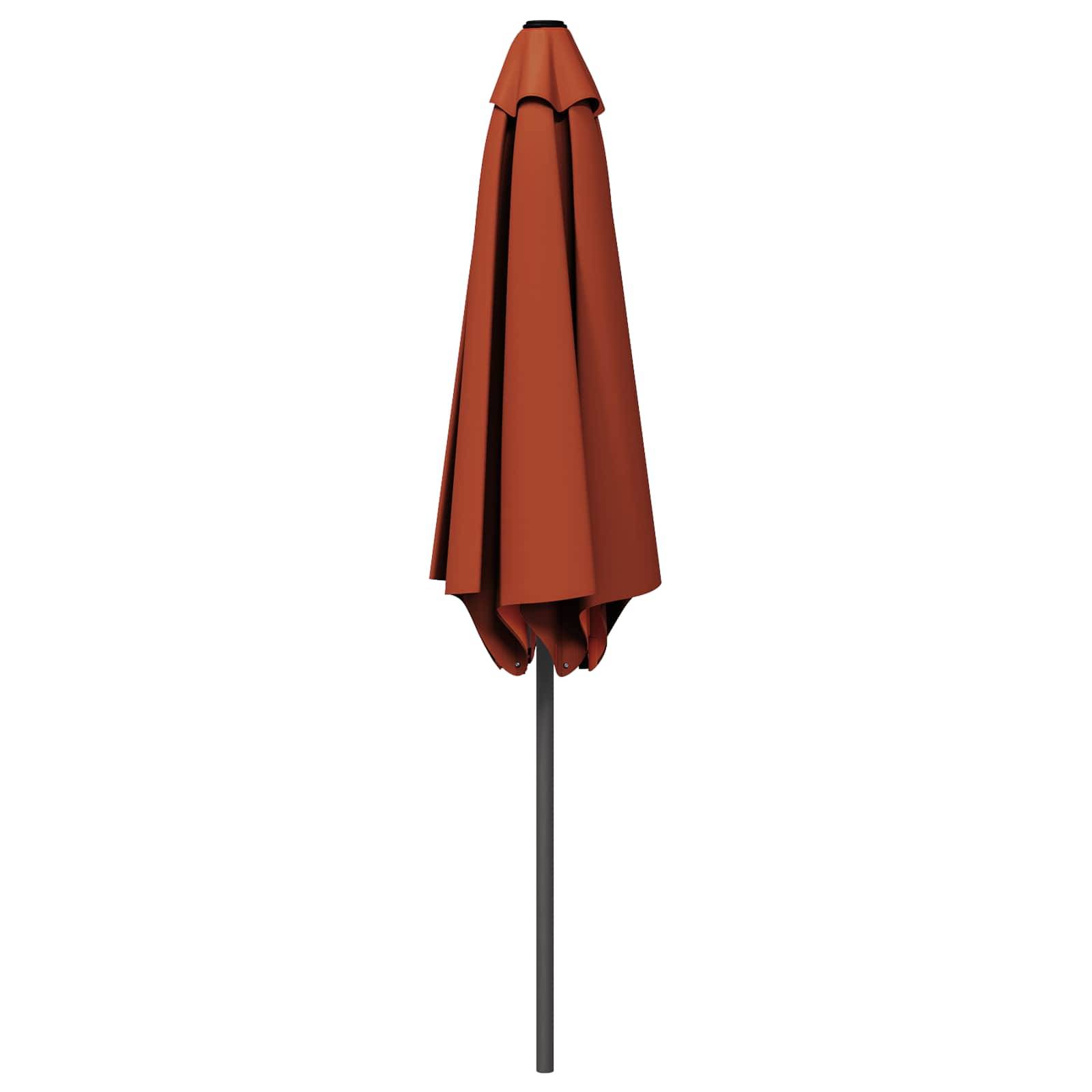 Parasol de jardin polyester et acier terre cuite 296 x 296 x 223 cm - PANGIVO - Image 3