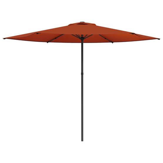 Parasol de jardin polyester et acier terre cuite 296 x 296 x 223 cm - PANGIVO - Image 2