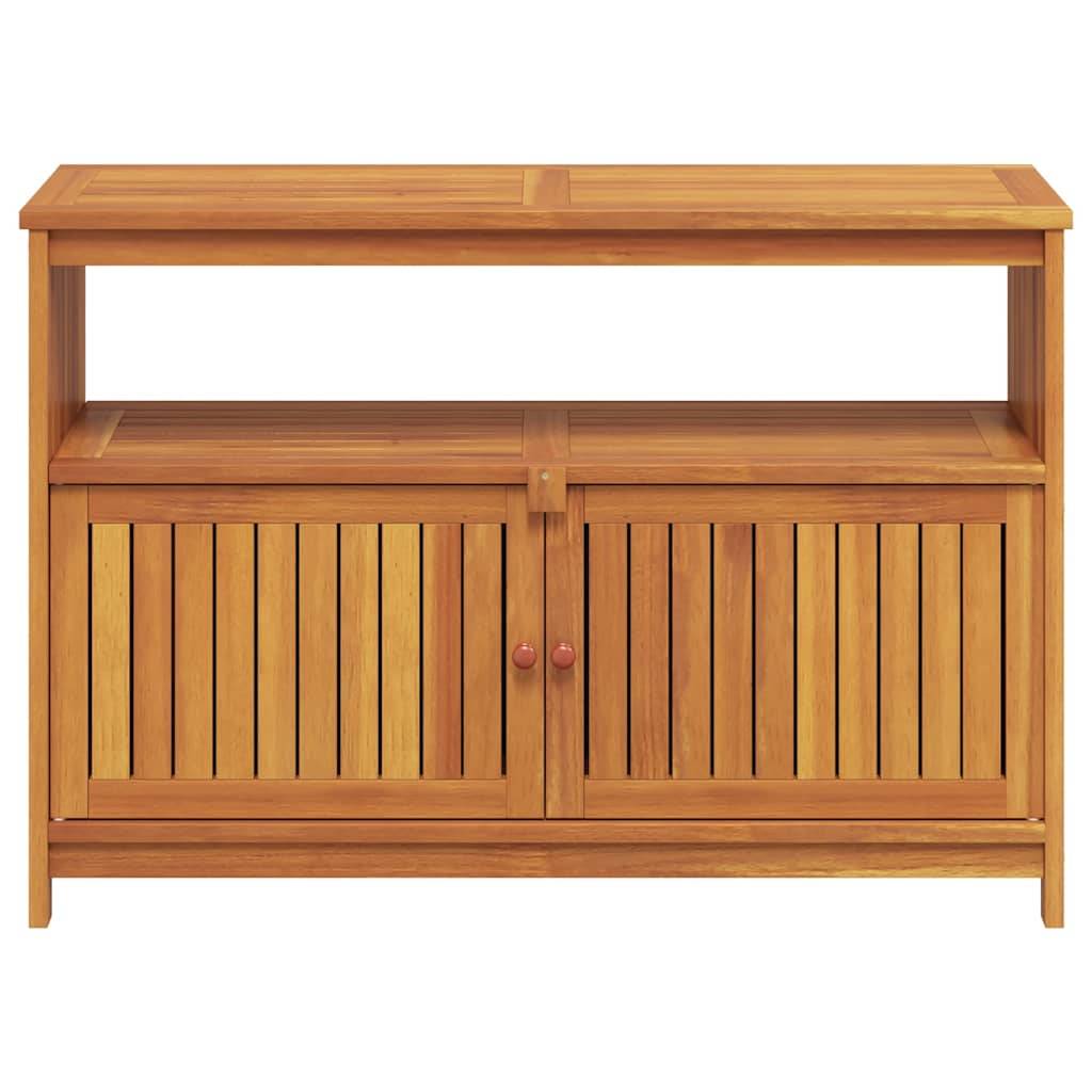 Table console de jardin bois massif d'acacia 110 x 35 x 75 cm - PANGIVO - Image 5