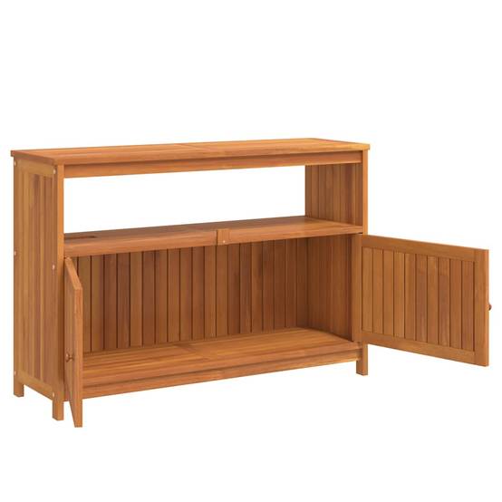 Table console de jardin bois massif d'acacia 110 x 35 x 75 cm - PANGIVO - Image 4