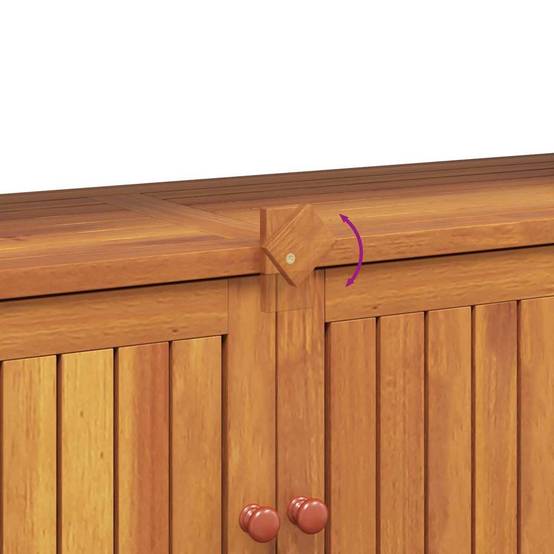 Table console de jardin bois massif d'acacia 110 x 35 x 75 cm - PANGIVO - Image 8