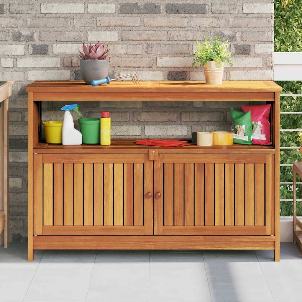 Table console de jardin bois massif d'acacia 110 x 35 x 75 cm - PANGIVO - Image 1