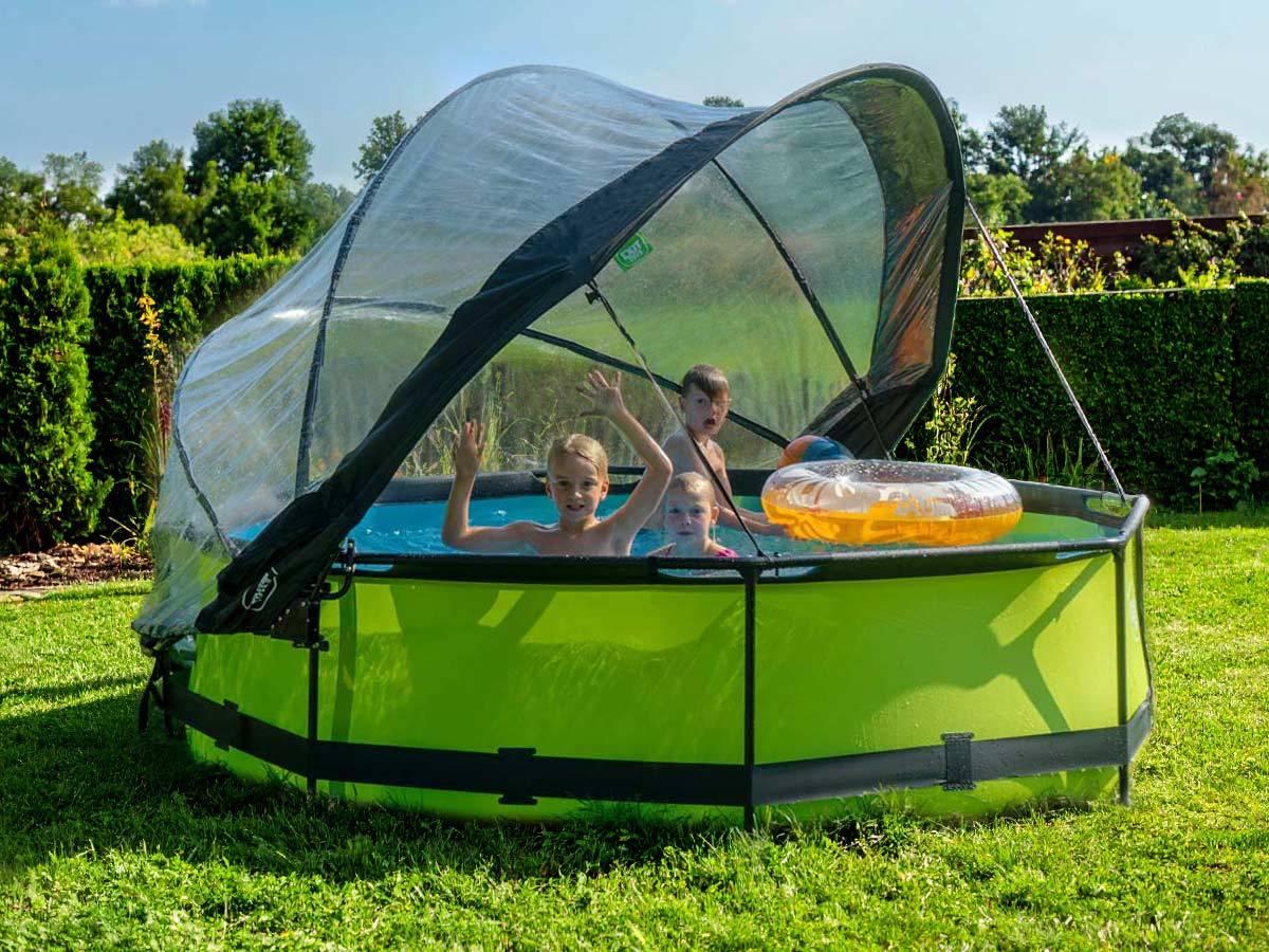Exit Toys - Piscine tubulaire Lime ronde 3,00 x 0,76 m avec dôme - Exit Toys - Image 2