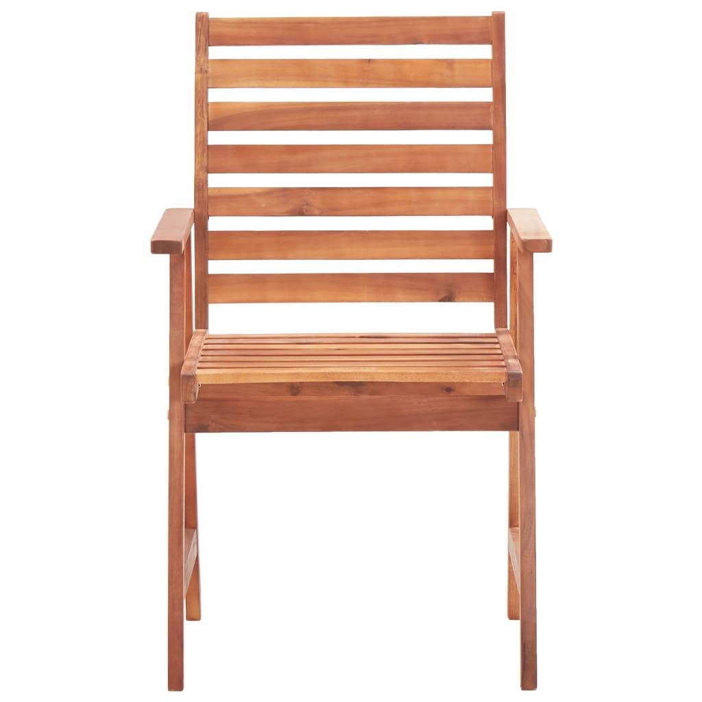 Lot de 2 chaises de jardin bois d'acacia taupe 56 x 62 x 92 cm - PANGIVO - Image 4