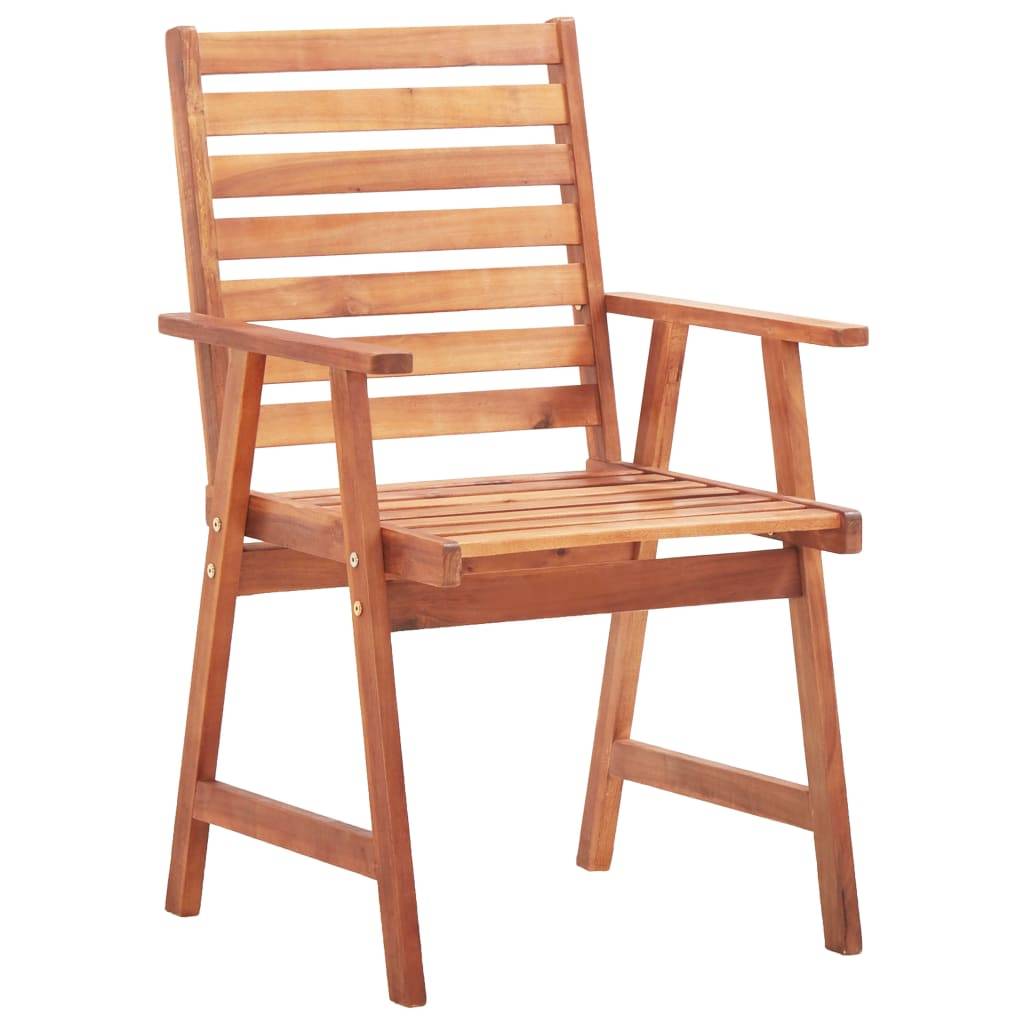 Lot de 2 chaises de jardin bois d'acacia taupe 56 x 62 x 92 cm - PANGIVO - Image 3