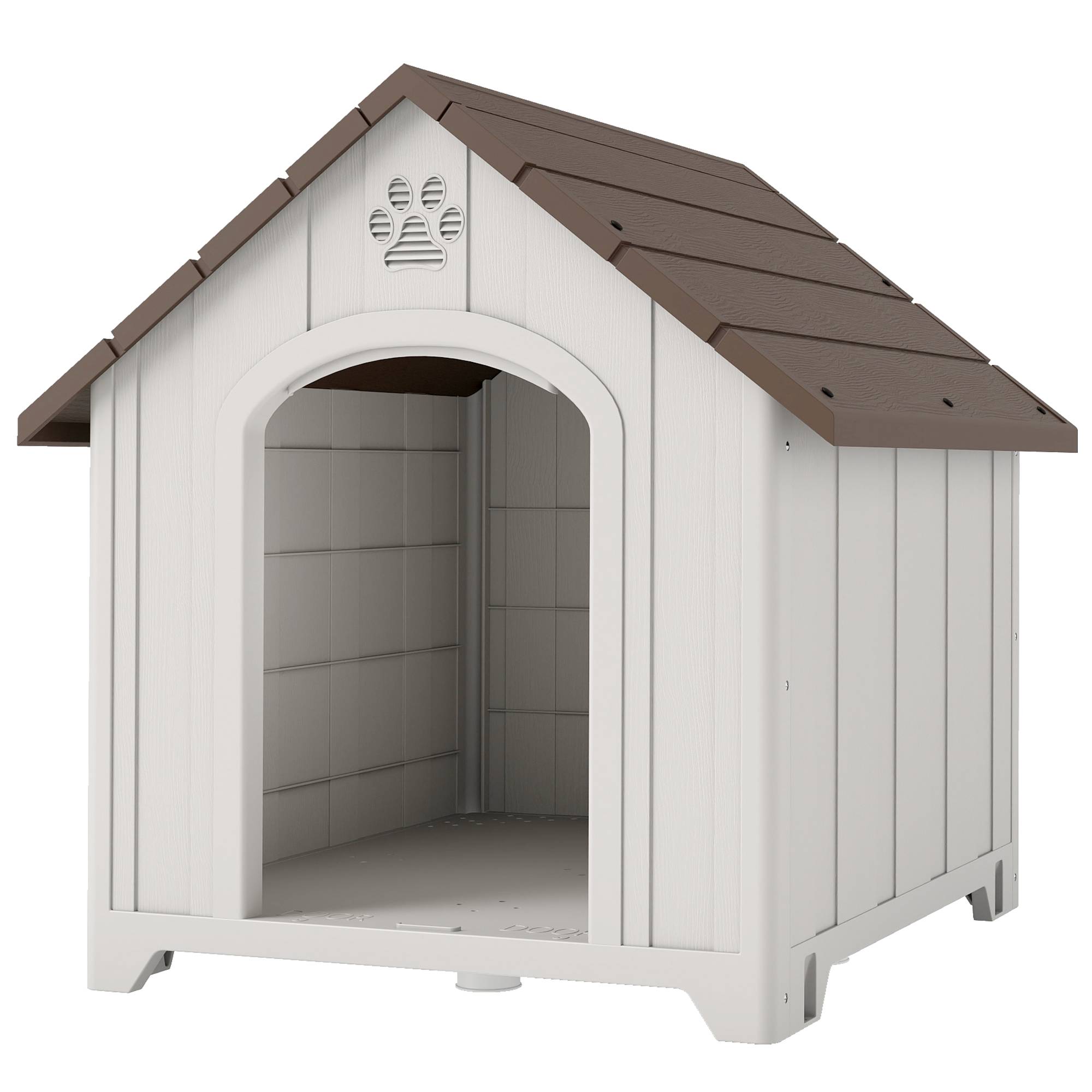 ComfortXL - Niche chien extérieur polypropylène 88x79x89 cm gris ventilée surélevée imperméable - ComfortXL Outdoor Living - Image 1