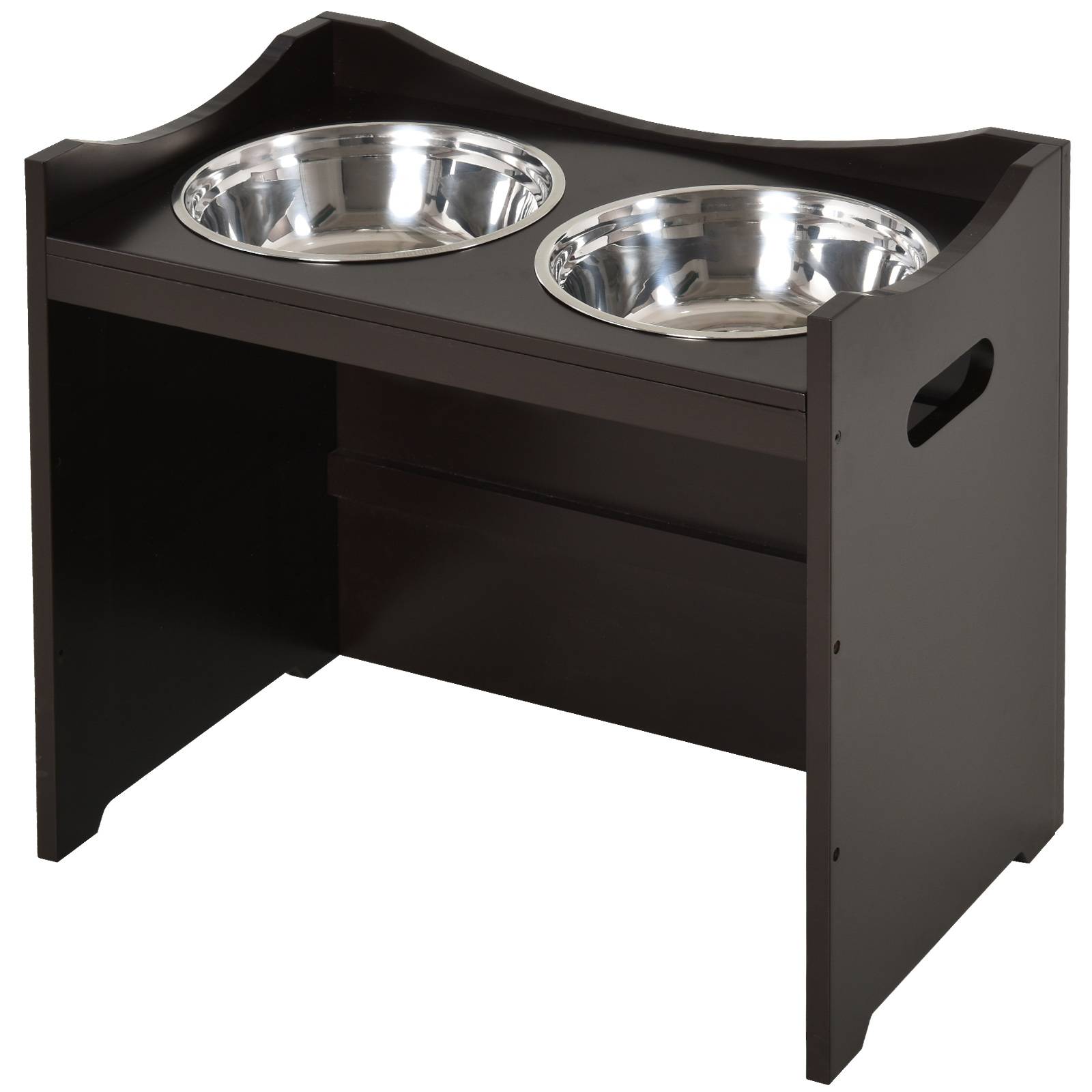 Sans Marque - Gamelle surélevée chien réglable support eau 2x2L inox anti-glouton café,Sans Marque - Image 2