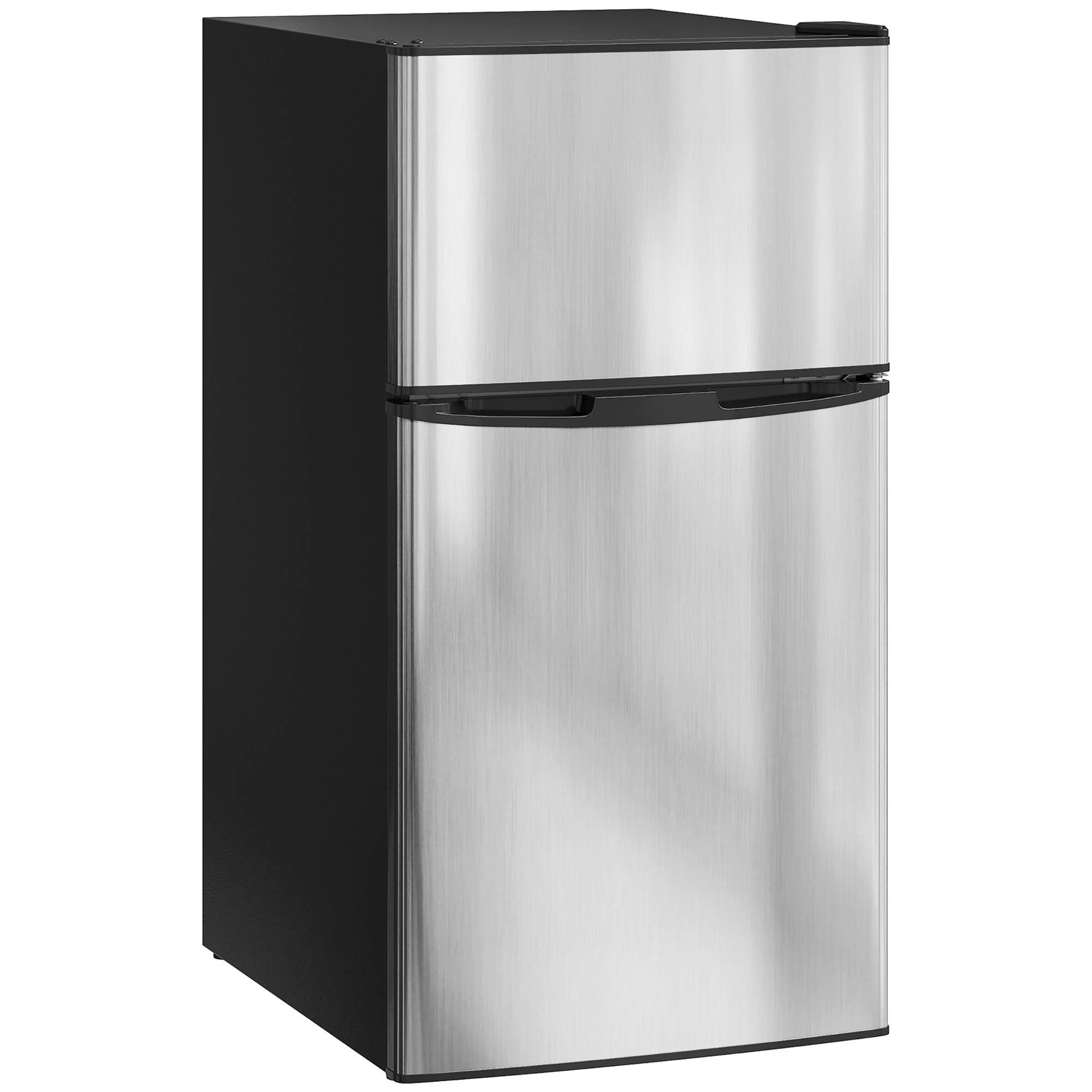 Réfrigérateur congélateur combiné 88L, porte réversible éclairage, 45,5x50x86,5cm, noir - Image 1