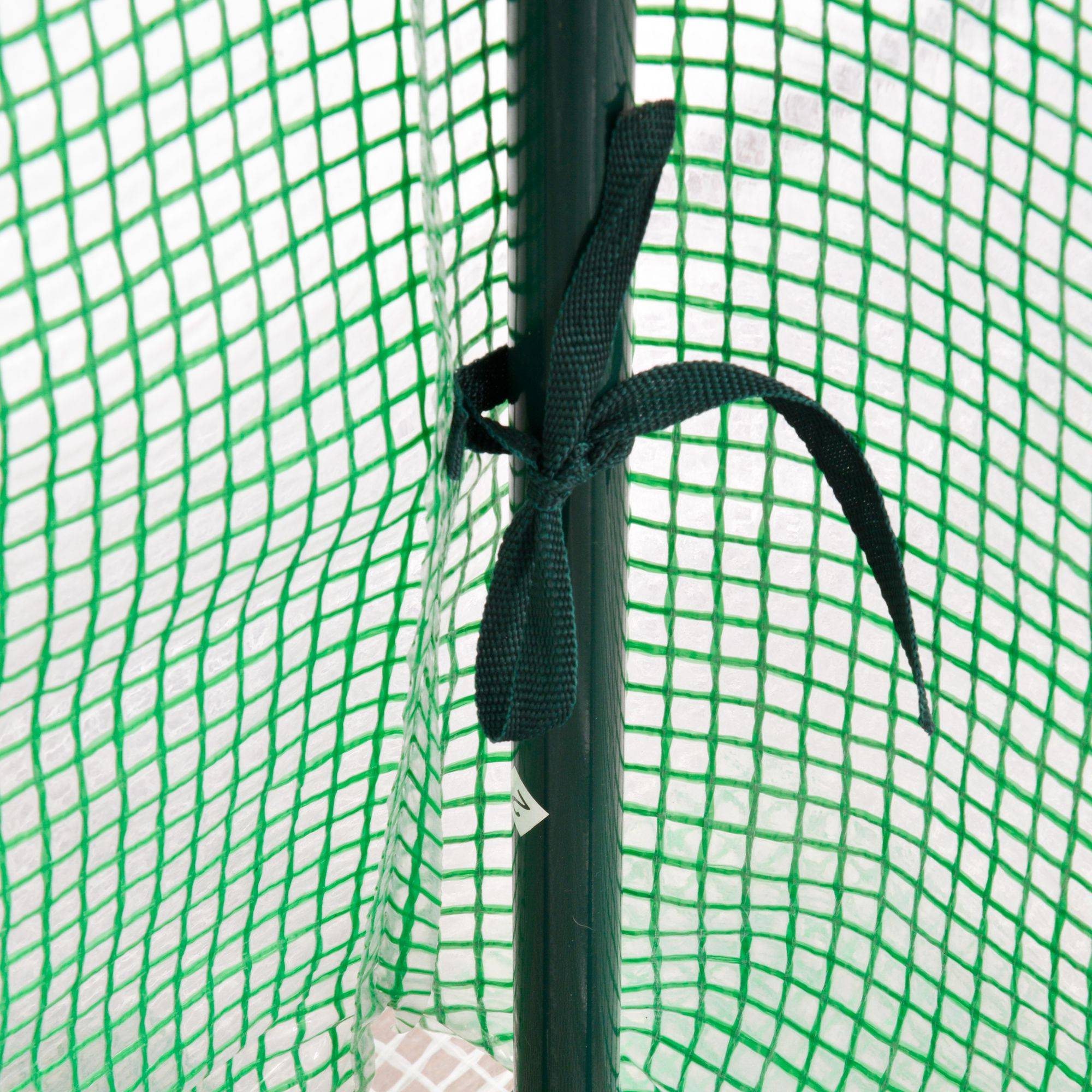 Serre de jardin PE 300x100x200 cm, bâche renforcée 140 g/m², structure acier, porte zippée, pour légumes, plantes et fleurs - Image 10