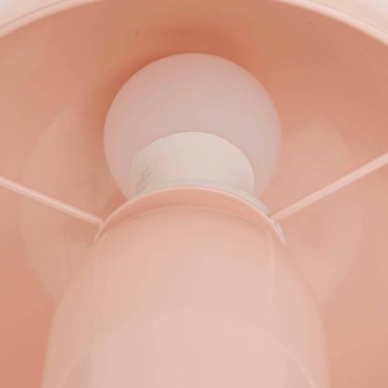 Lampe champignon H24,5 cm Lito métal rose pêche Atmosphera - Image 2
