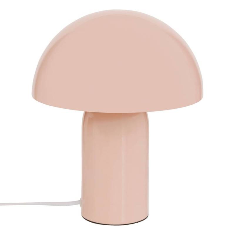 Lampe champignon H24,5 cm Lito métal rose pêche Atmosphera - Image 1