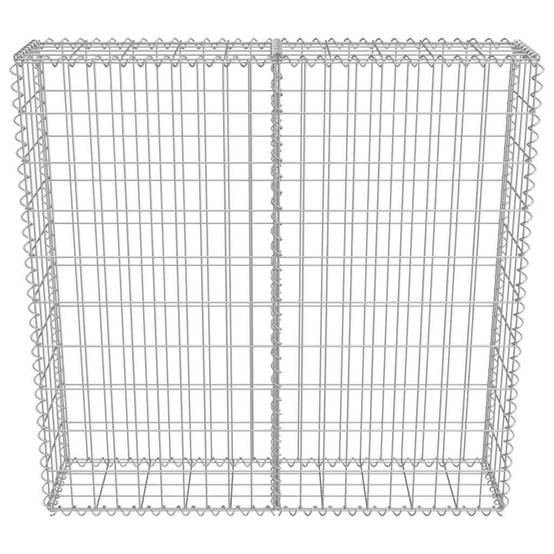 PANGIVO - Mur à gabion avec couvercles Acier galvanisé Argenté 100 x 20 x 100 cm - PANGIVO - Image 5