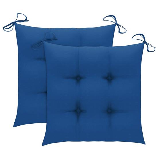 Chaises de jardin bois d'acacia et acier bleu royal 60 x 56 x 85 cm - PANGIVO - Image 10