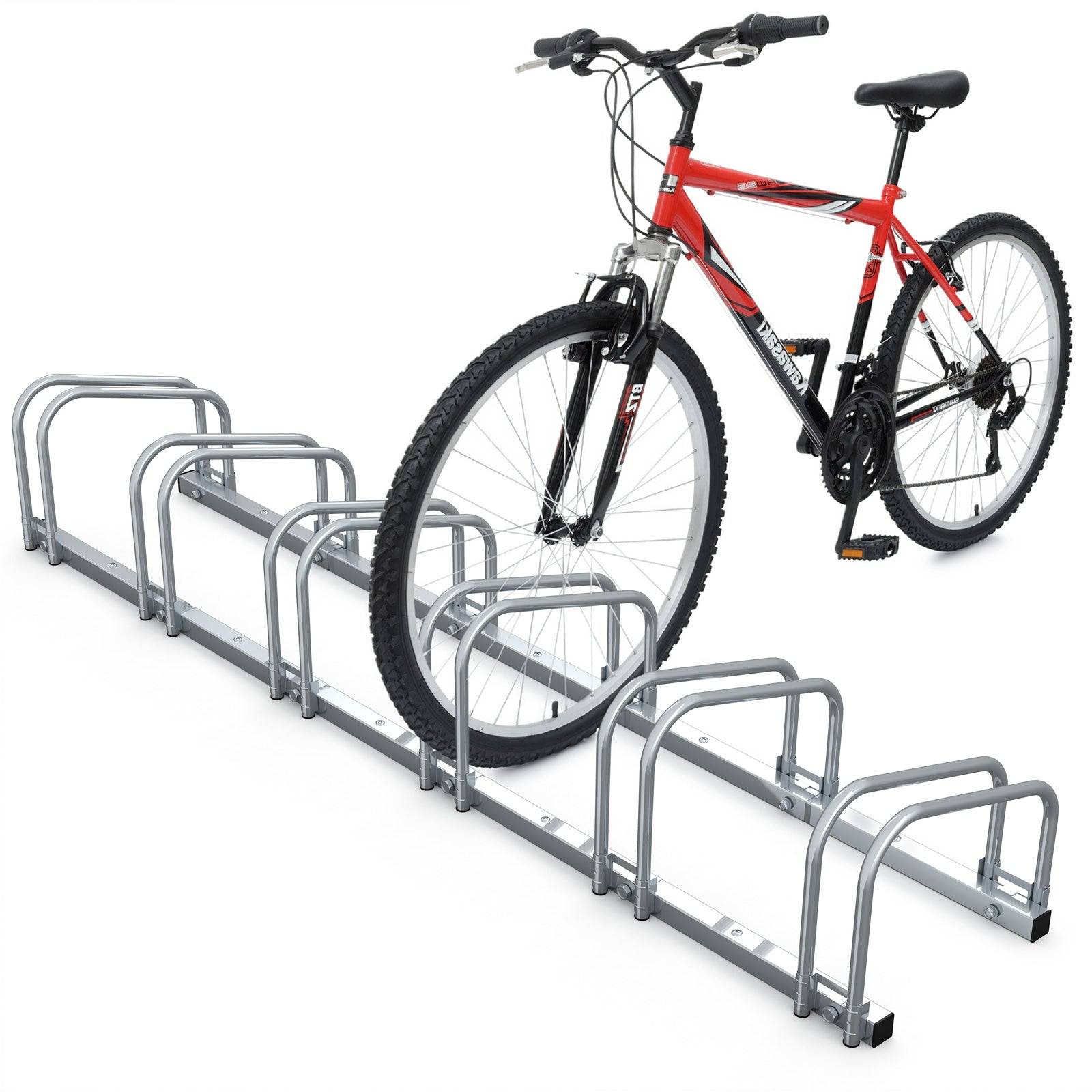 Râtelier range vélos - Support pour 6 vélos - Mural ou au sol - Porte-vélo en acier revêtu - VOUNOT® - Image 1