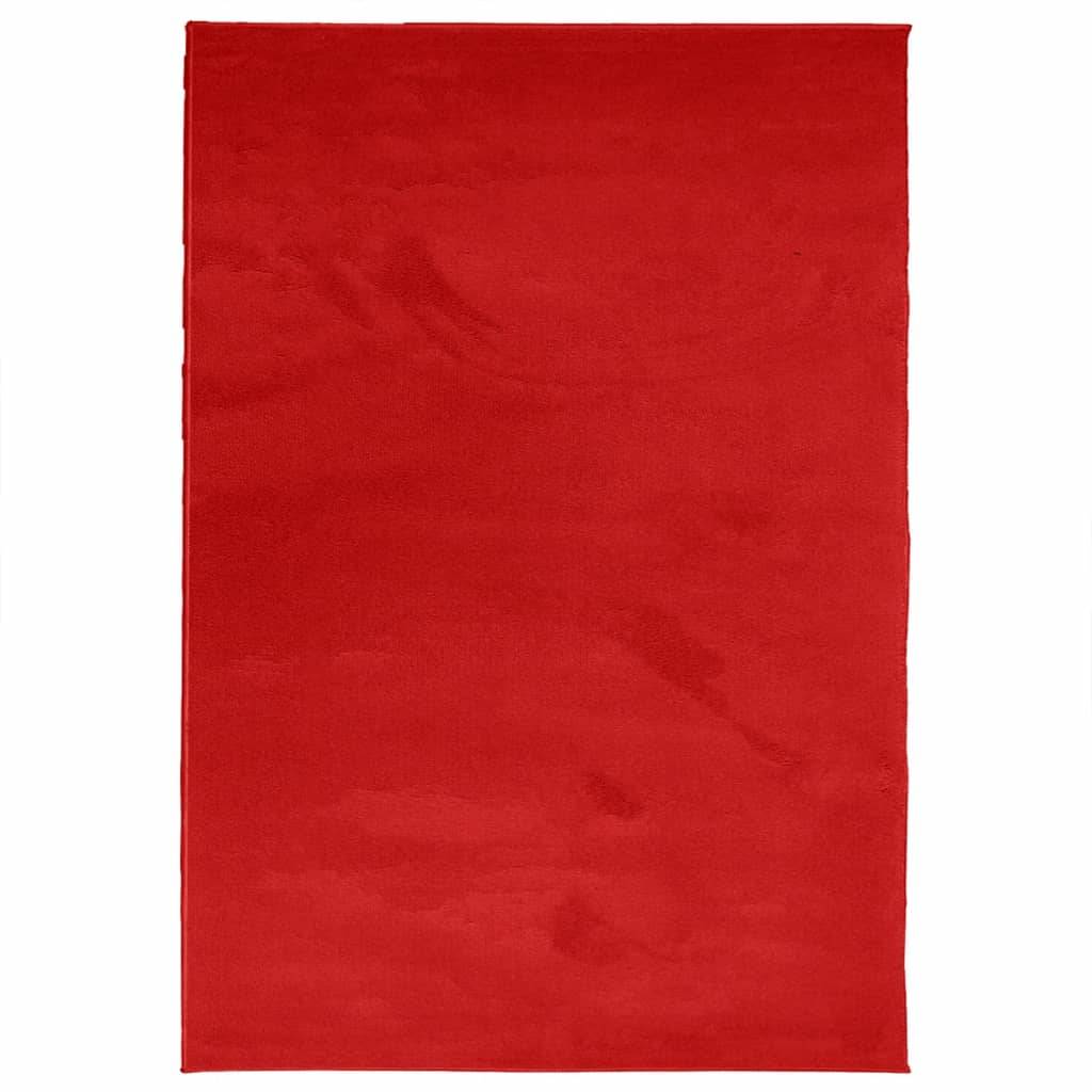 Grand TapisPolyester Poils Courts Moderne pour Salon Chambre Rouge 200x280 cm – ComfortXL Outdoor Living - Image 2