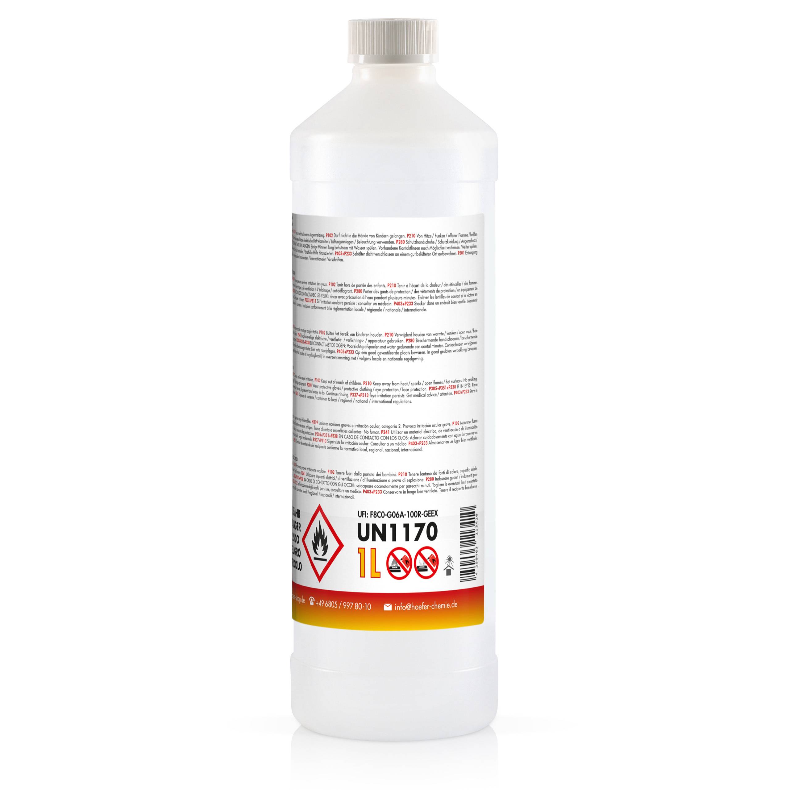 Bioéthanol à 96,6% dénaturé FLAMBIOL® en bouteille de 1L x 6 - Image 6