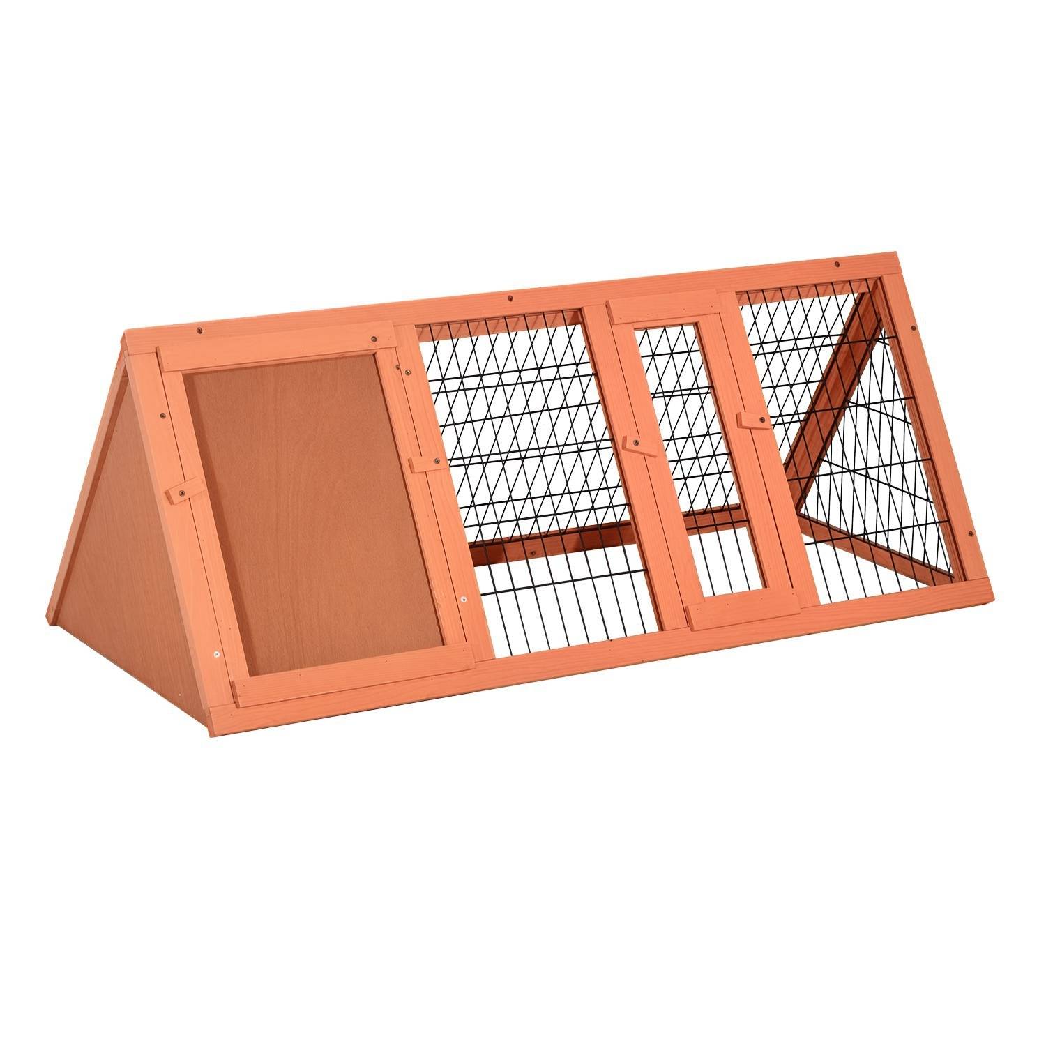 Cage pour lapins et autres animaux de compagnie, clapier en bois de sapin 118 x 50 x 45 cm - Image 1