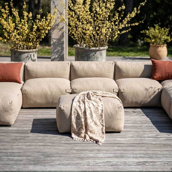 Oviala - Salon de jardin modulable 8 places beige Mixi - Oviala - Image 3