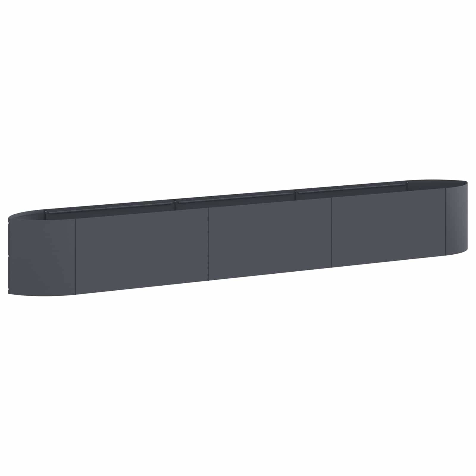 ComfortXL - Jardinière rectangulaire acier potager urbain bord bateau 300x40x40cm anthracite - ComfortXL Outdoor Living - Image 2