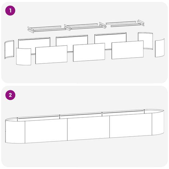 ComfortXL - Jardinière rectangulaire acier potager urbain bord bateau 300x40x40cm anthracite - ComfortXL Outdoor Living - Image 7