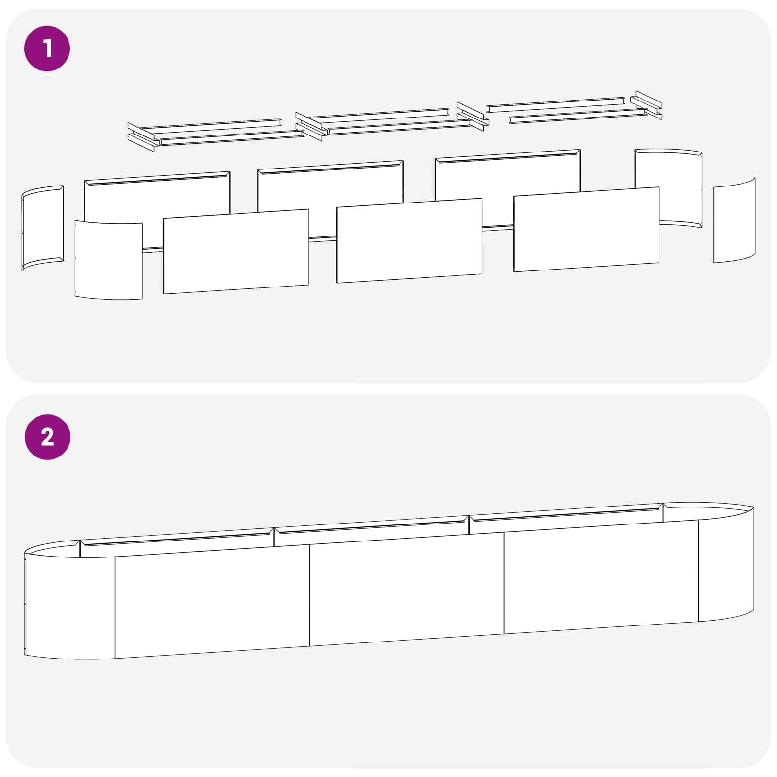 ComfortXL - Jardinière rectangulaire acier potager urbain bord bateau 300x40x40cm anthracite - ComfortXL Outdoor Living - Image 7