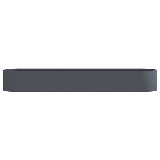 ComfortXL - Jardinière rectangulaire acier potager urbain bord bateau 300x40x40cm anthracite - ComfortXL Outdoor Living - Image 4