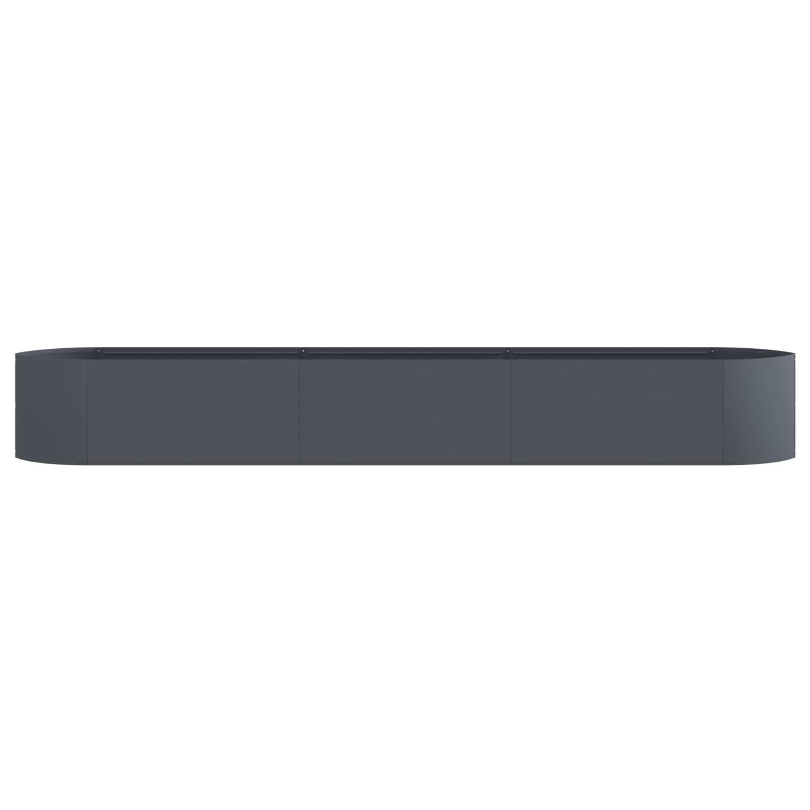 ComfortXL - Jardinière rectangulaire acier potager urbain bord bateau 300x40x40cm anthracite - ComfortXL Outdoor Living - Image 4
