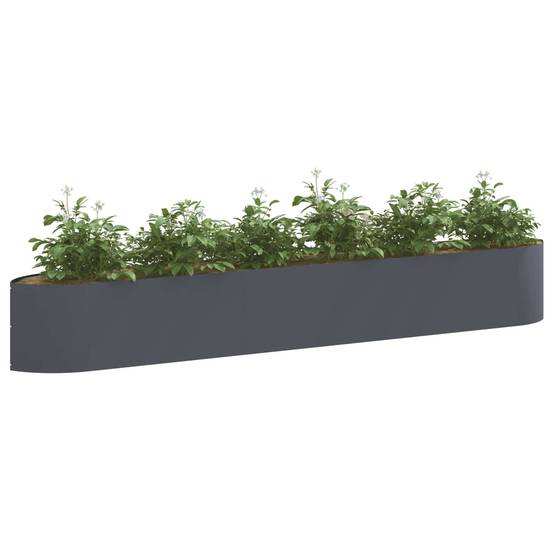 ComfortXL - Jardinière rectangulaire acier potager urbain bord bateau 300x40x40cm anthracite - ComfortXL Outdoor Living - Image 3