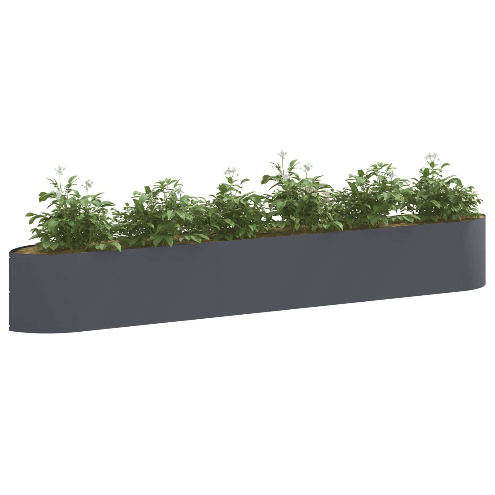 ComfortXL - Jardinière rectangulaire acier potager urbain bord bateau 300x40x40cm anthracite - ComfortXL Outdoor Living - Image 3