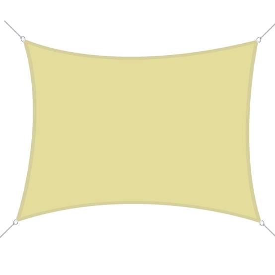 Voile d'ombrage Voile solaire - rectangulaire 4x6m anti-UV pour jardin terrasse patio balcon, sable fr583 - Image 1