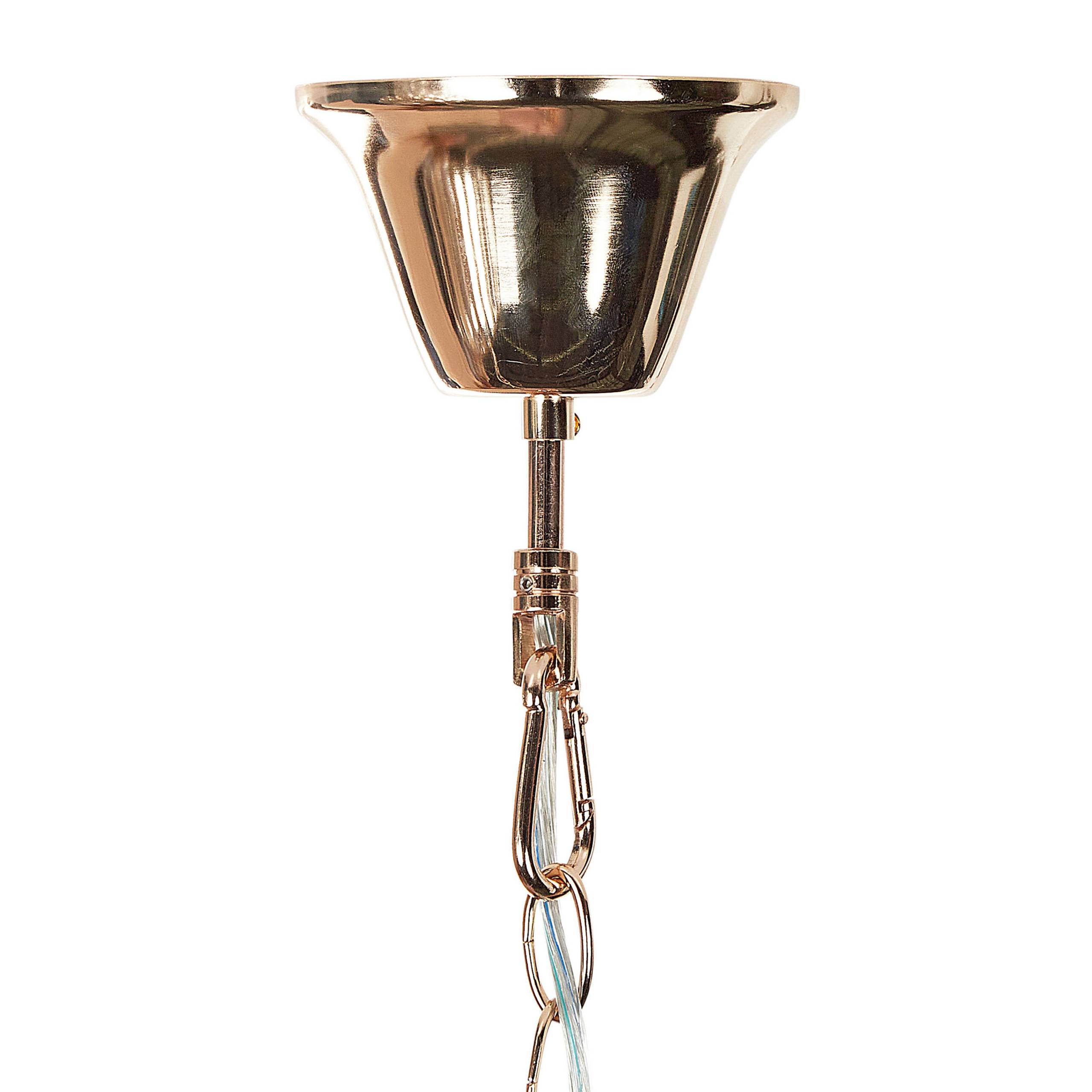 Beliani - Lampe suspension Cristal Doré ACHEIRO L - 49x49x120- Beliani - Image 7