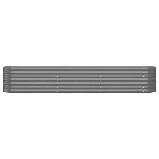 Jardinière | Lit surélevé de jardin Acier galvanisé 224x40x36 cm gris - Image 3