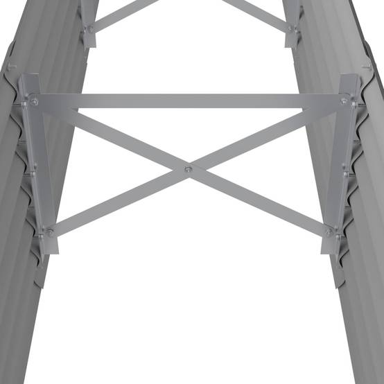 Jardinière | Lit surélevé de jardin Acier galvanisé 224x40x36 cm gris - Image 5