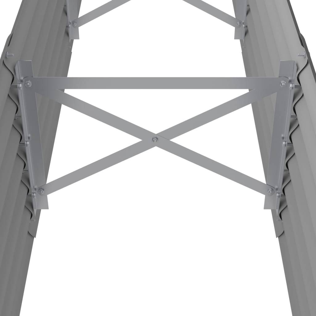 Jardinière | Lit surélevé de jardin Acier galvanisé 224x40x36 cm gris - Image 5