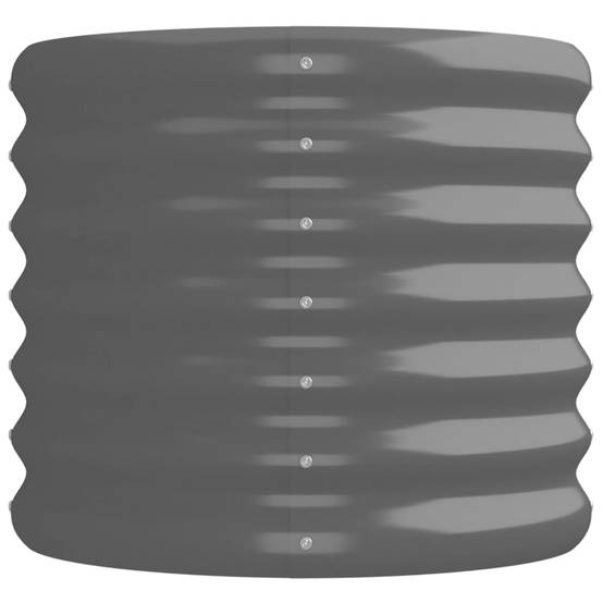 Jardinière | Lit surélevé de jardin Acier galvanisé 224x40x36 cm gris - Image 4