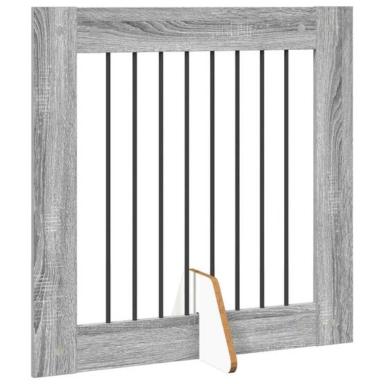 ComfortXL - Barrière intérieure bois ingénierie pour chiens séparation modulable 321cm grise - ComfortXL Outdoor Living - Image 3