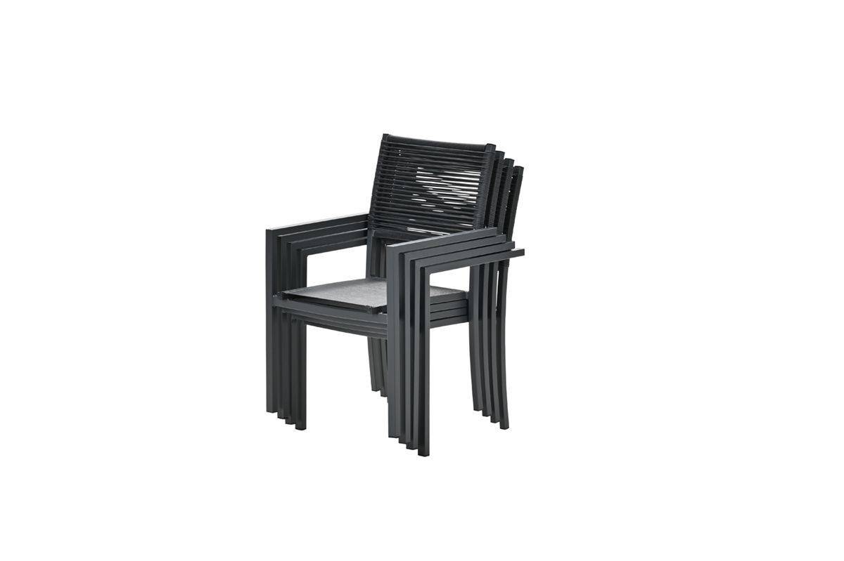 Garden Impressions - Star dining fauteuil - noir carbone - noir corde - Image 5