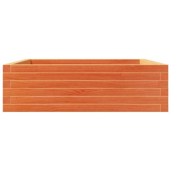 Helloshop26 - Jardinière bac lit surélevé plantes fleurs terrasse jardin cire 80 x 80 x 23 cm bois de pin massif marron - Image 2
