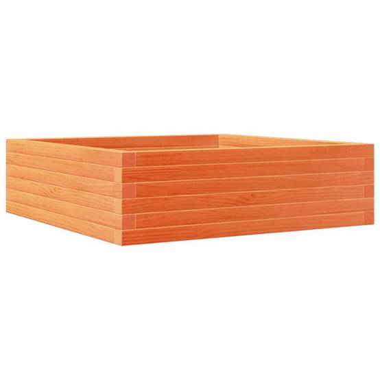 Helloshop26 - Jardinière bac lit surélevé plantes fleurs terrasse jardin cire 80 x 80 x 23 cm bois de pin massif marron - Image 3
