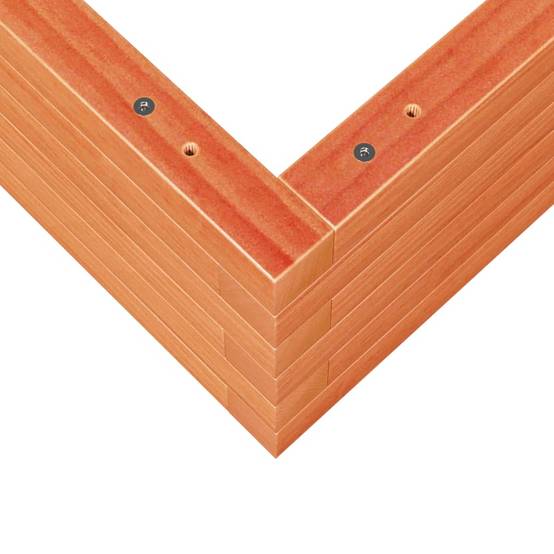 Helloshop26 - Jardinière bac lit surélevé plantes fleurs terrasse jardin cire 80 x 80 x 23 cm bois de pin massif marron - Image 4