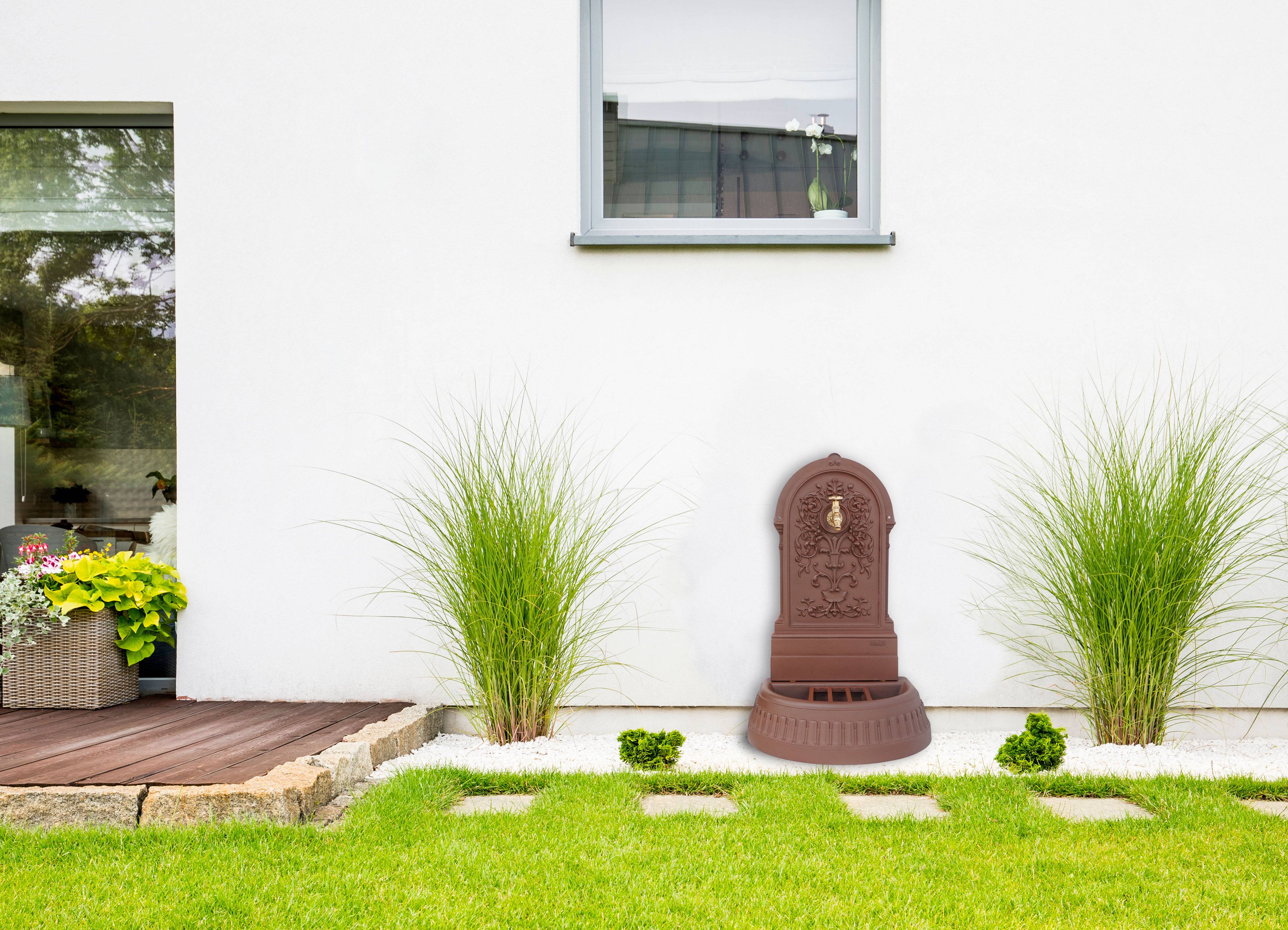 Fontaine floraison brun antique avec robinet colvert Dommartin H. 98cm X L. 45cm - Image 3