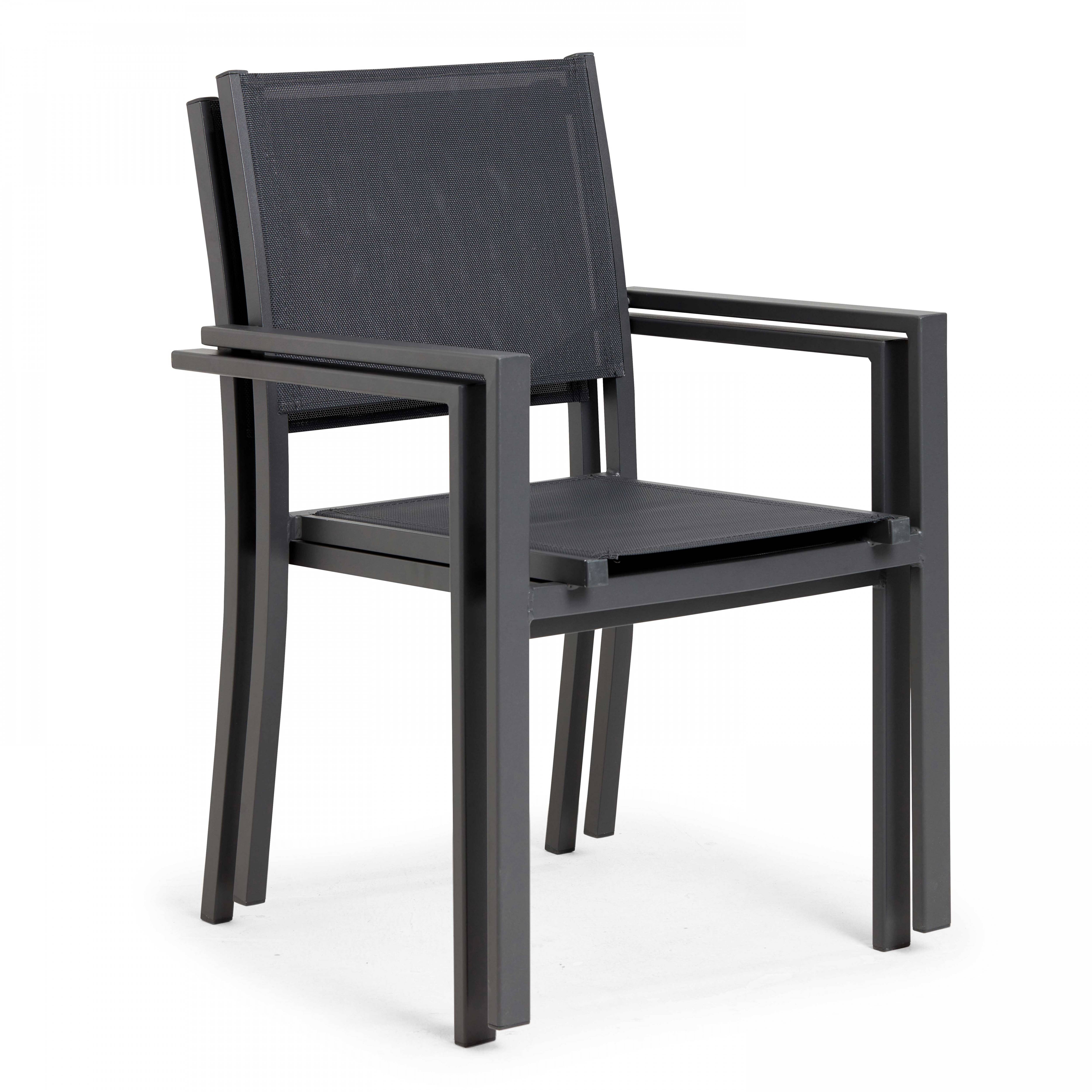 Oviala - Table extensible en aluminium et céramique 10 chaises gris Tivoli - Oviala - Image 3