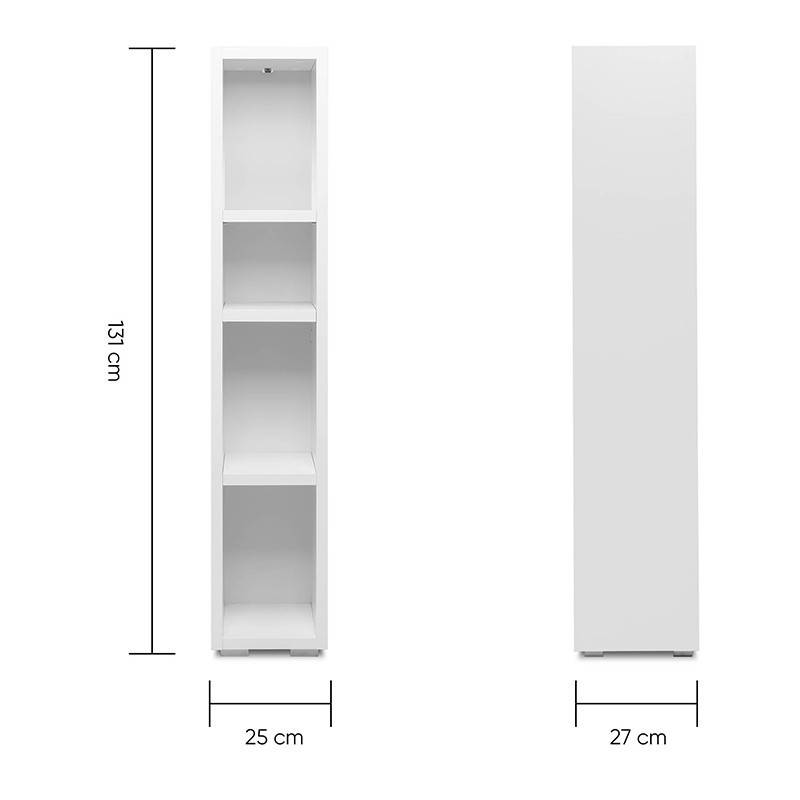 Etagère étroite 4 niches blanc - Image 6